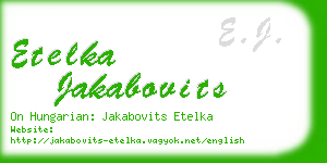 etelka jakabovits business card